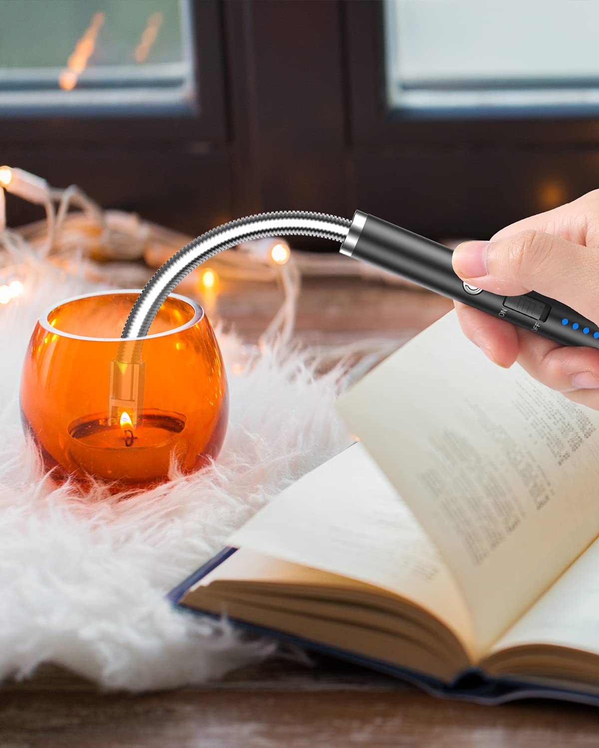 Candle Lighter Electric Pulse Igniter With LED Power Display