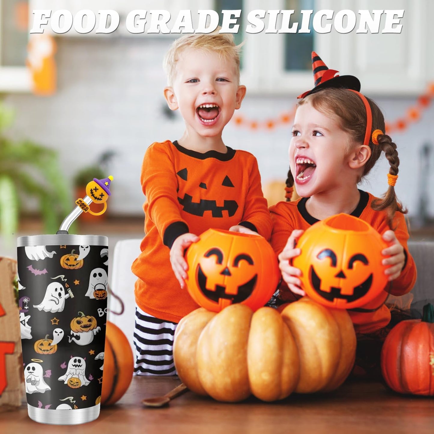 VEHHE® 9PCS 10mm Halloween Straw Toppers for Stanley Cup