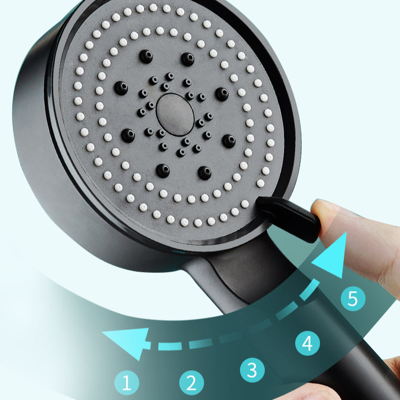 VEHHE 5 Modes Adjustable Black/Silver/Grey Bath Shower Head Head High Pressure Water Saving Showerhead Bathroom Accessories