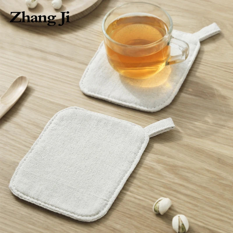 VEHHE NEW ARRIVEL Cotton Linen Solid Color Cup Mat Pad Coaster Tea Coffee Mug Hot Drinks Holder ECO Cloth Cup Mat 12x10cm