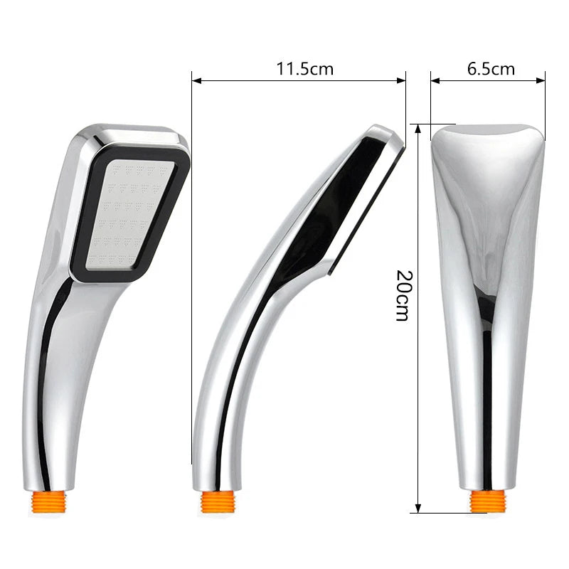 VEHHE Bathromm Chrome 300 Holes ABS Shower Head Set With Holder And Hose Rainfall High Pressure Water Saving Showerhead