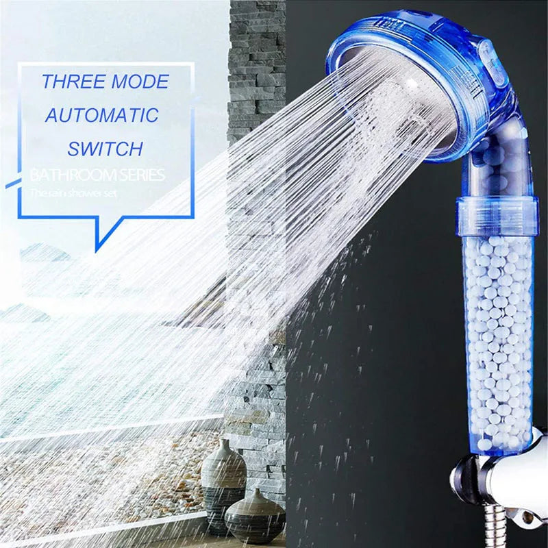 VEHHE New Arrival 3 Functions High Pressure SPA Shower Head Water Saving Showerhead Bathroom Accessory Anion Filter Shower
