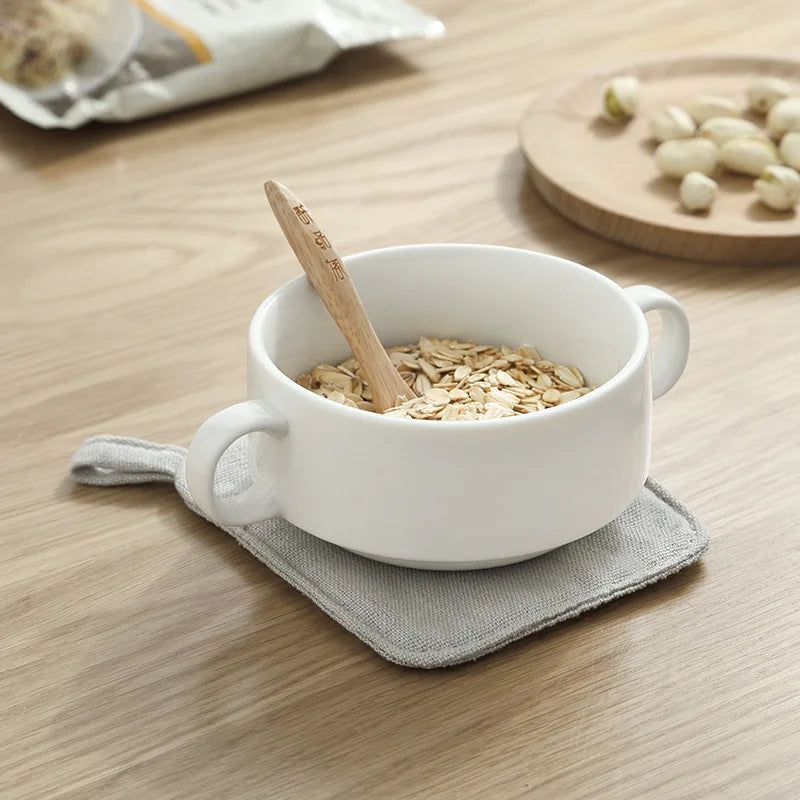 VEHHE NEW ARRIVEL Cotton Linen Solid Color Cup Mat Pad Coaster Tea Coffee Mug Hot Drinks Holder ECO Cloth Cup Mat 12x10cm