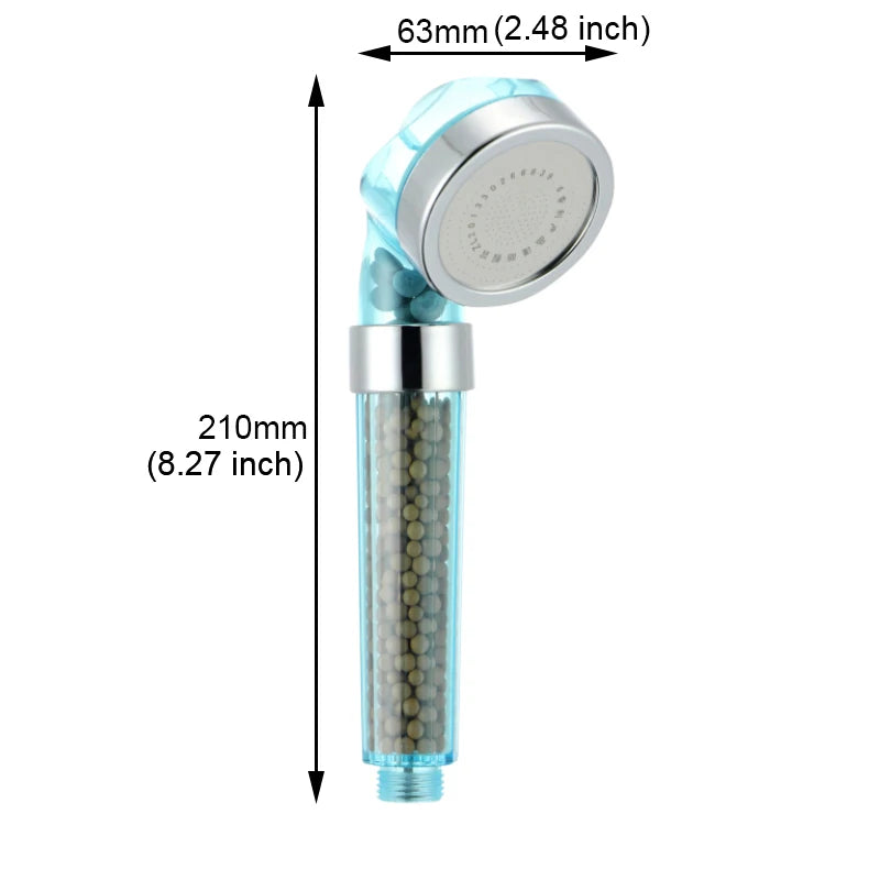 VEHHE Water Therapy SPA Shower Head High Pressure Water Saving Detachable Anion Filter Water Softener Showerhead