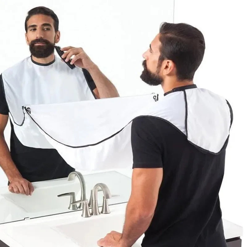 VEHHE Male Beard Apron Razor Holder Hair Shaving Apron for men Care Clean Hair Adult Bibs Waterproof Cloth Bathroom