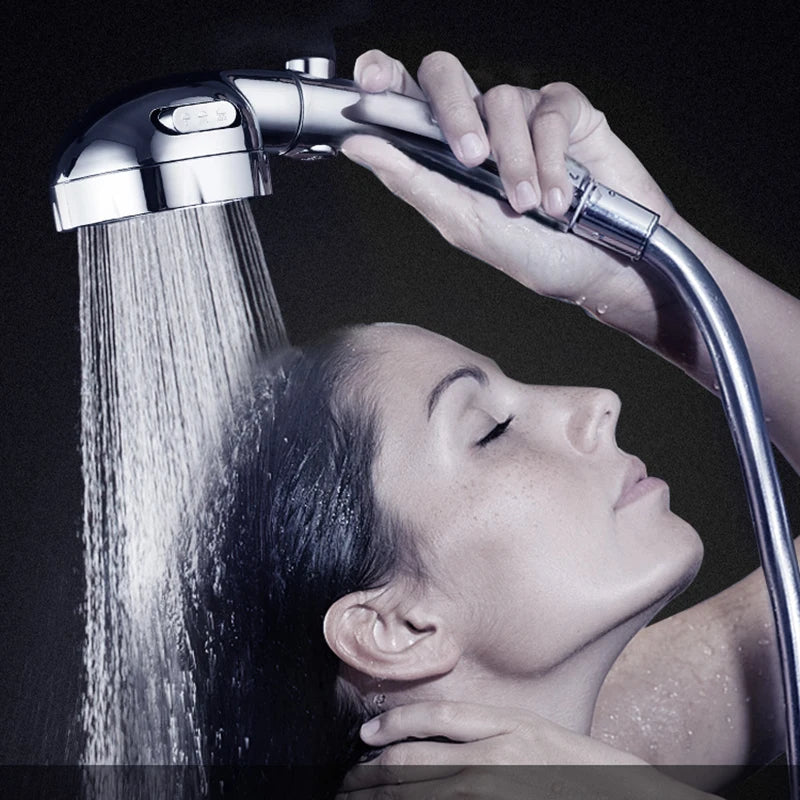 VEHHE 3 Modes Switch Shower Plating Surface Multi-function SPA Rain Spray Pulse Pressurized Water Flow High Quality Shower Head