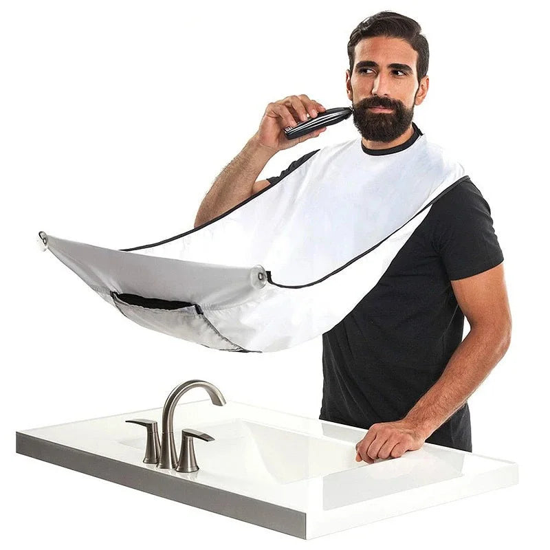 VEHHE Male Beard Apron Razor Holder Hair Shaving Apron for men Care Clean Hair Adult Bibs Waterproof Cloth Bathroom