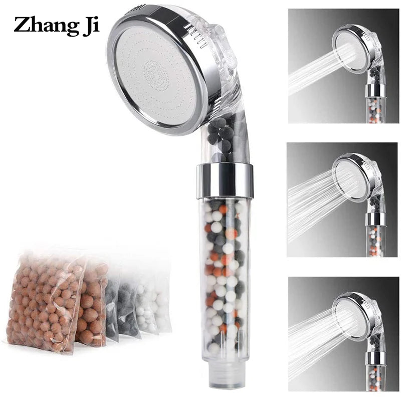VEHHE New Arrival 3 Functions High Pressure SPA Shower Head Water Saving Showerhead Bathroom Accessory Anion Filter Shower