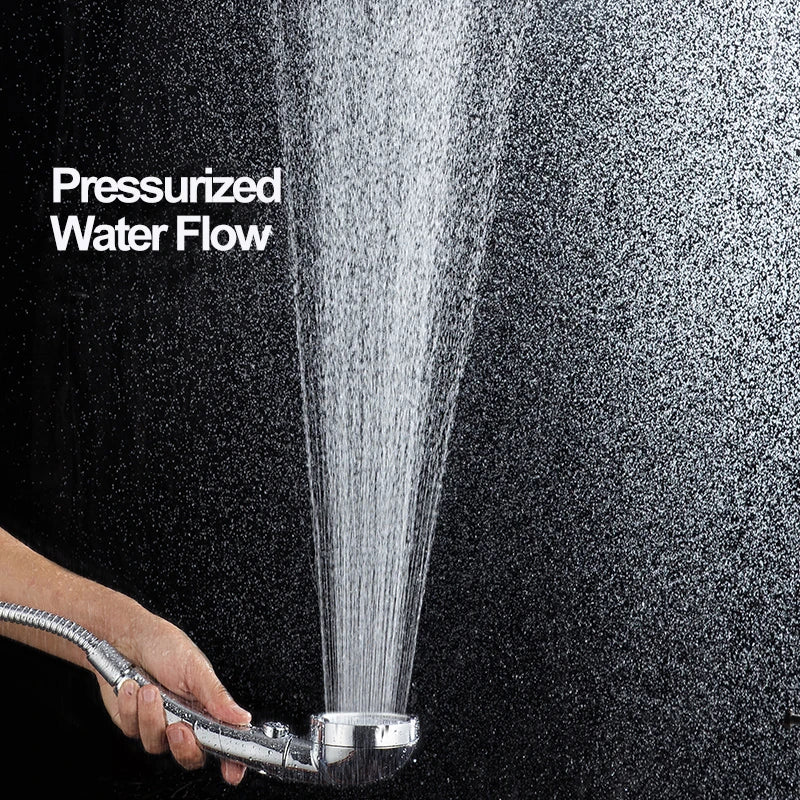 VEHHE 3 Modes Switch Shower Plating Surface Multi-function SPA Rain Spray Pulse Pressurized Water Flow High Quality Shower Head