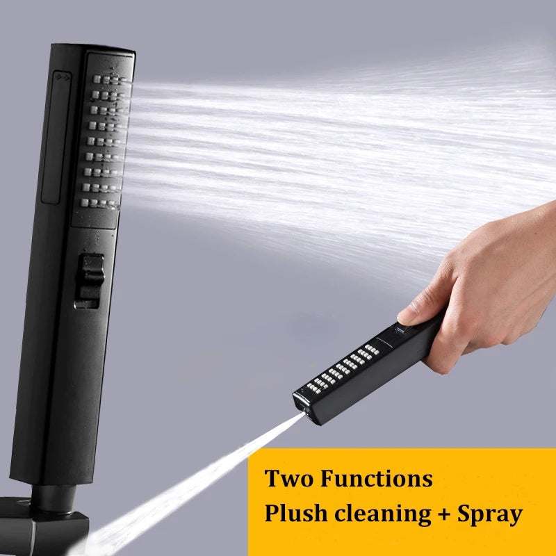 VEHHE Long Stripes Quality ABS Shower Head One/Two Function Shower Nozzle water saving Bath Rain Shower Head high pressure