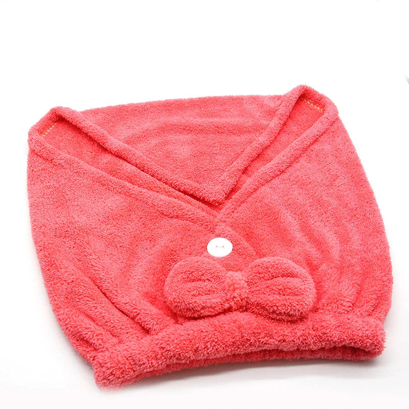 VEHHE Ladies Soft Fluffy Shower Cap Drying Hair Cap Super Absorption Adult Cute Bath Towel Fast Drying Hair Turban Shampoo Towel