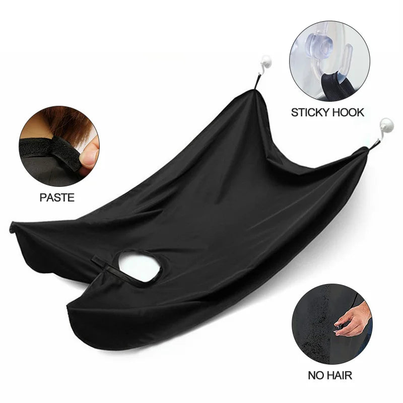 VEHHE Male Beard Apron Razor Holder Hair Shaving Apron for men Care Clean Hair Adult Bibs Waterproof Cloth Bathroom