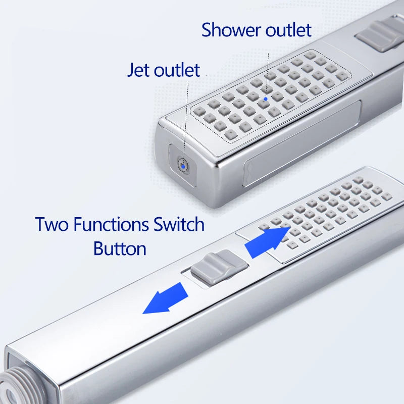 VEHHE Long Stripes Quality ABS Shower Head One/Two Function Shower Nozzle water saving Bath Rain Shower Head high pressure
