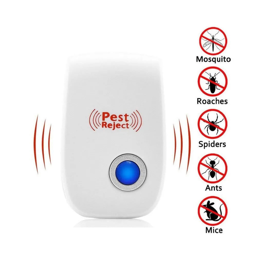VEHHE Ultrasonic Pest Repeller Electronic Plug Indoor Repellent Pest Reject US Plug With Blue Display Light Anti Mouse