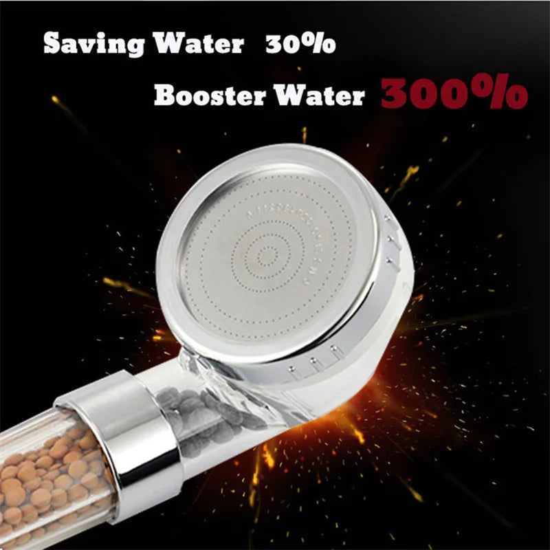 VEHHE Water Therapy SPA Shower Head High Pressure Water Saving Detachable Anion Filter Water Softener Showerhead