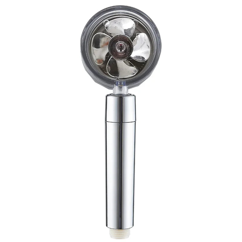 VEHHE New Style Turbine Spiral Outlet Water Turbocharged Shower Head 360 Rotating High Pressure Handheld Shower Nozzle