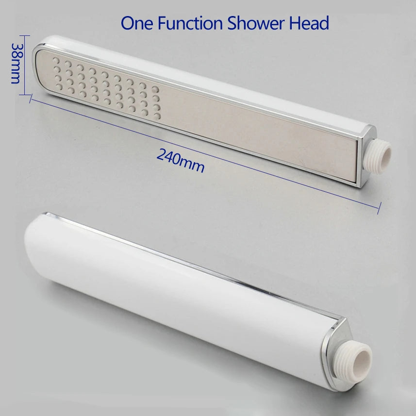 VEHHE Long Stripes Quality ABS Shower Head One/Two Function Shower Nozzle water saving Bath Rain Shower Head high pressure