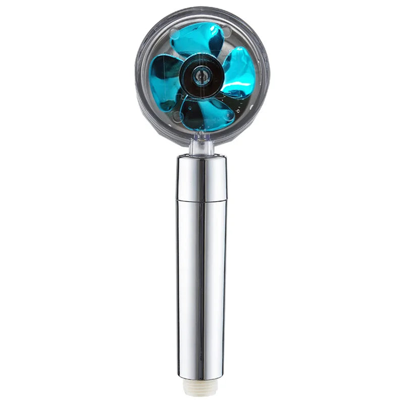VEHHE New Style Turbine Spiral Outlet Water Turbocharged Shower Head 360 Rotating High Pressure Handheld Shower Nozzle