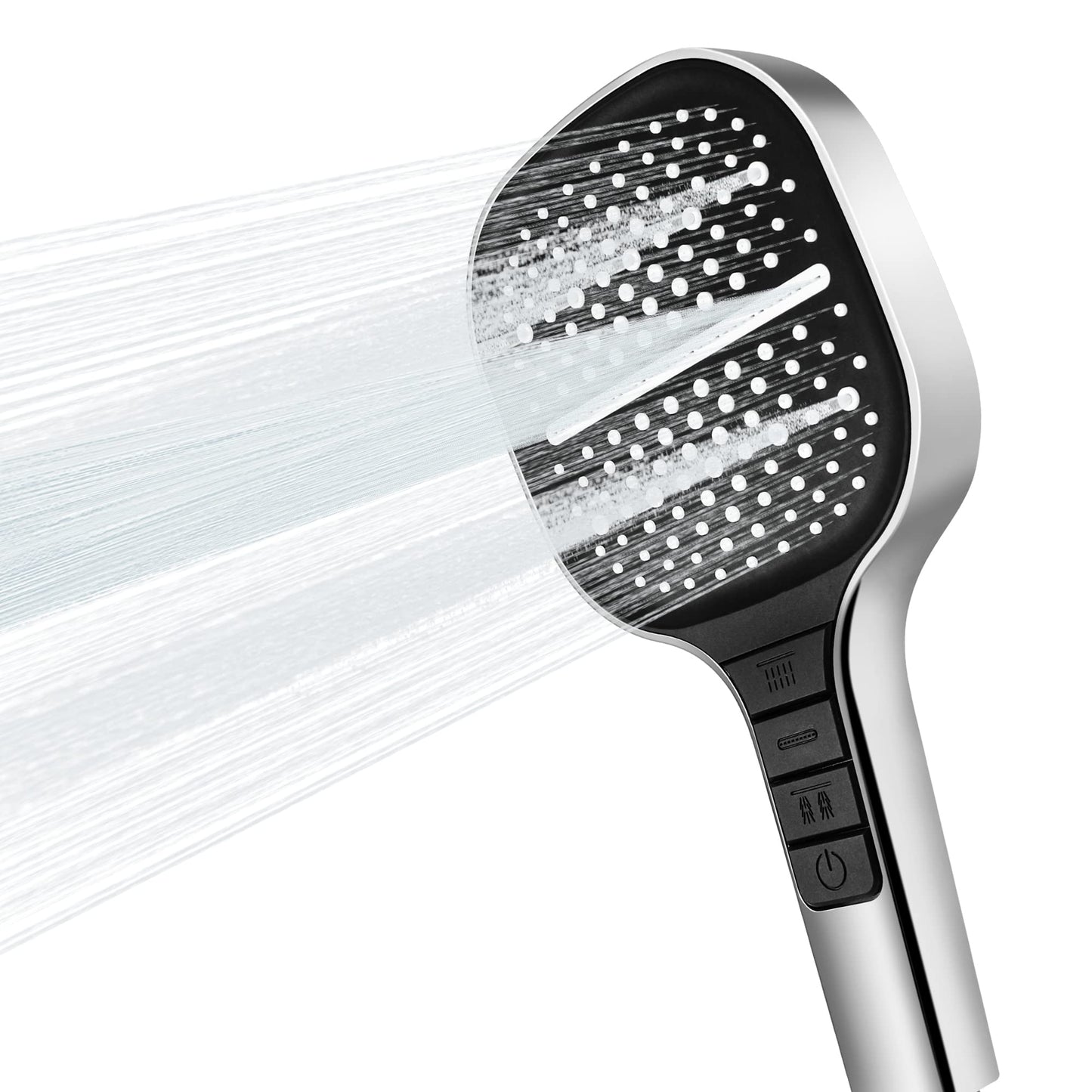 Large Panel Shower Heads with 8 Spray Modes Powerful Square