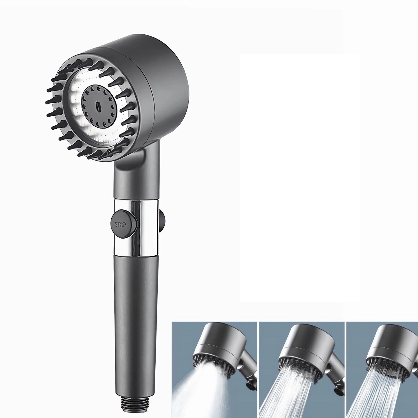 3 Modes High Pressure Handheld Shower Head High Flow with Replacement Filter