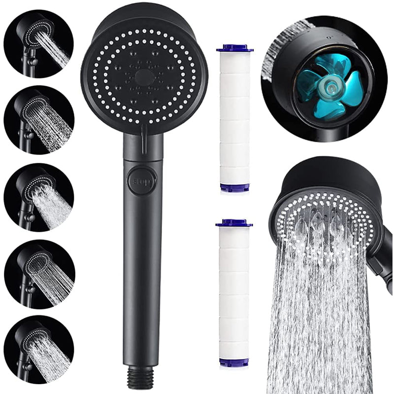 High Pressure Shower Head with Handheld-6 Functions Shower Head with Turbo Fan-Handheld