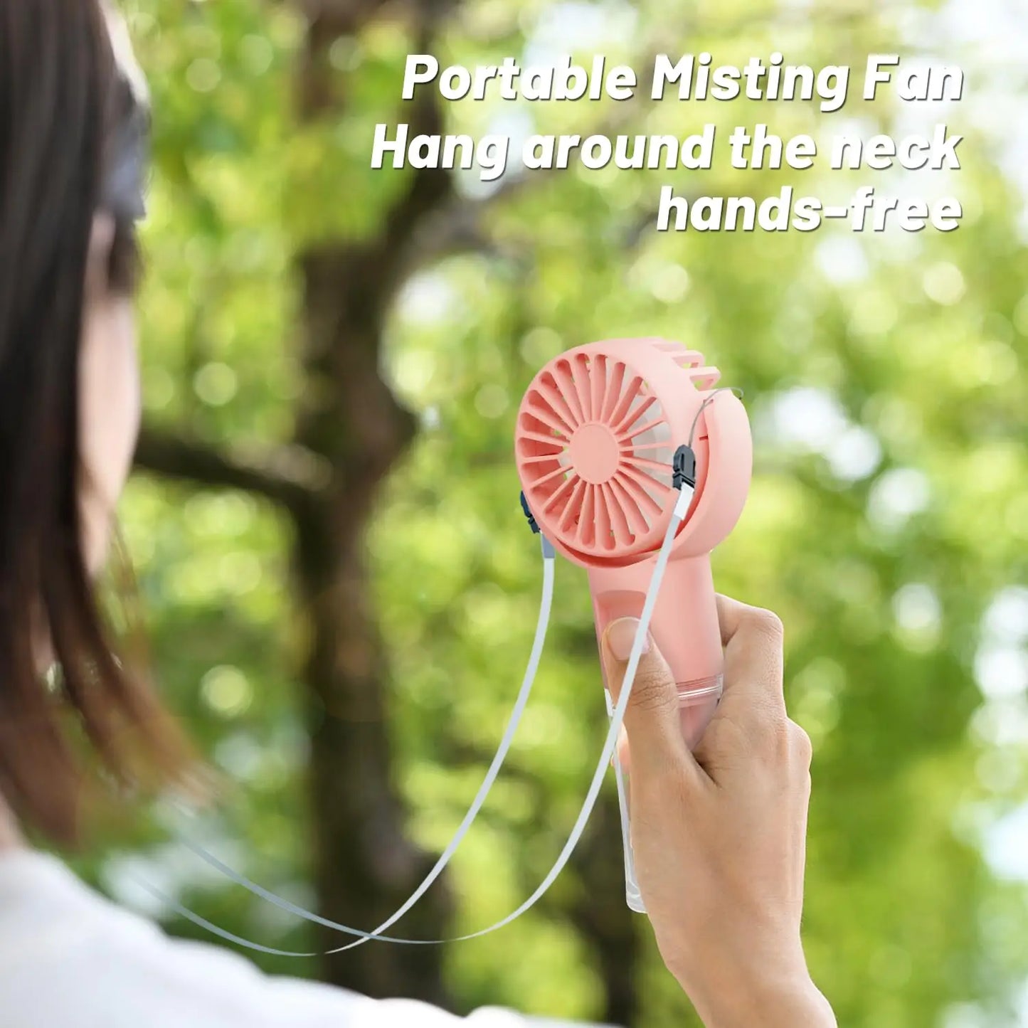 Vehhe Mini Portable Fan Cooling Misting Fan 4 Speeds Small Handheld Fan USB Rechargeable Pocket Fan Gifts for Women