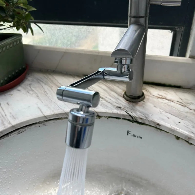 VEHHE Rotating Faucet Fittings Faucet Extender 1080 Rotating Mechanical Arm Faucet Two Outlet Modes Are Suitable for Bathroom Sink