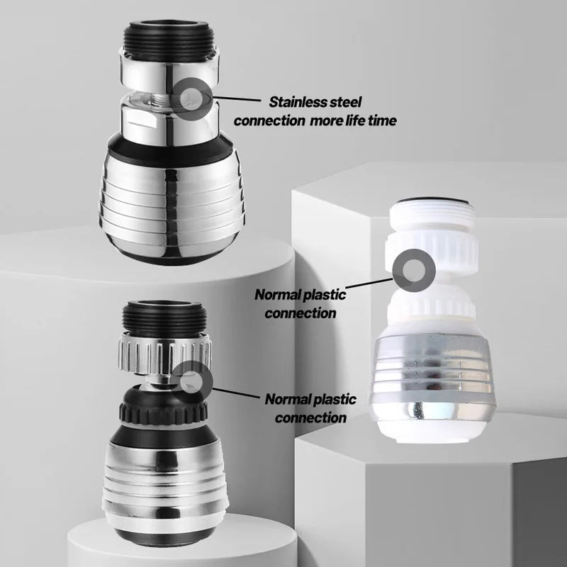 VEHHE 360 Degree Kitchen Faucet Aerator 2 Modes Adjustable Water Filter Diffuser Water Saving Nozzle Faucet Connector Shower