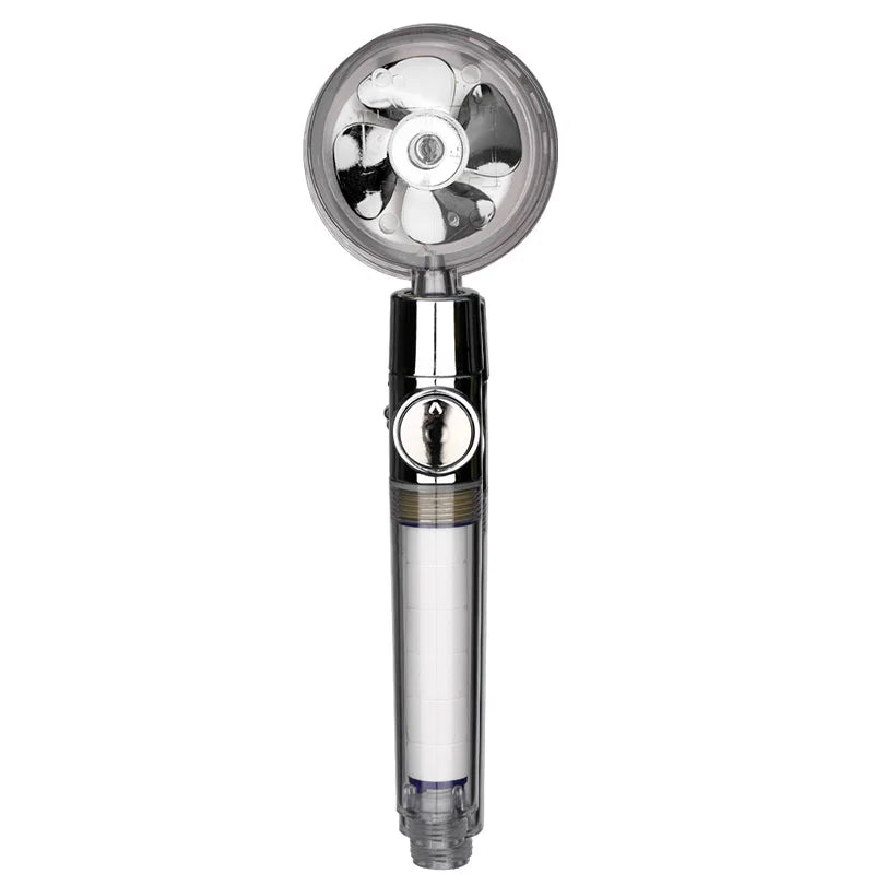 VEHHE Propeller Driven Handheld Shower Head High Pressure Water Saving Premium Turbocharged for Bathroom Accessaries Shower