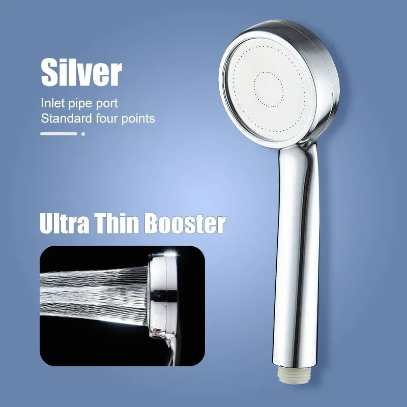 VEHHE High Pressure Water Saving Rainfall Shower Head Bathroom Accessories ABS Chrome Holder Showerhead Bathroom Accessories