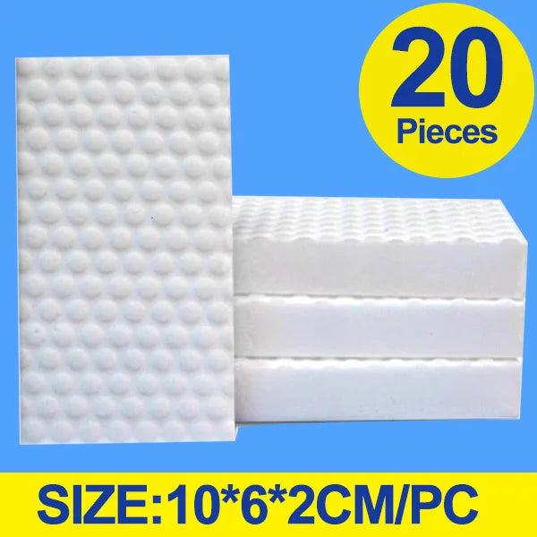VEHHE 20 PCS Magic Compressed Sponge Eraser Cleaner Kitchen Accessory Tool Melamine Sponge Dish Washing Brush Cleaning