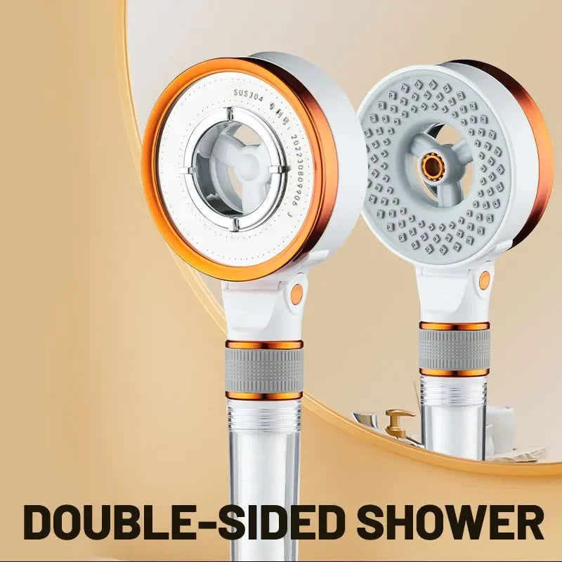 VEHHE NEW 3 Modes Adjustable Double Sided Beauty Rainfall Shower Head High Pressure Showerhead Rain Water Saving Bathroom Accessories