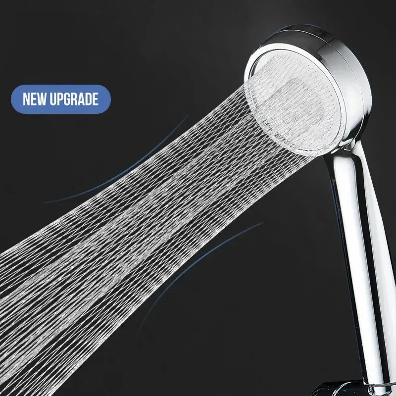 VEHHE High Pressure Water Saving Rainfall Shower Head Bathroom Accessories ABS Chrome Holder Showerhead Bathroom Accessories