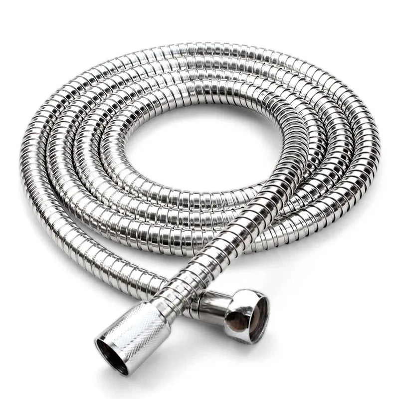 VEHHE 145cm Hose High Density Shower Stainless Steel Brass Connection Pipe Plumbing Hose Bathroom Replacement Flexible Water Pipe