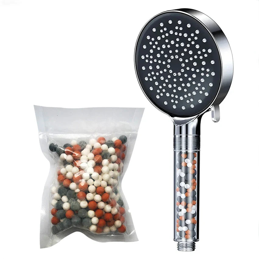 VEHHE Filter Beads Black Shower Head