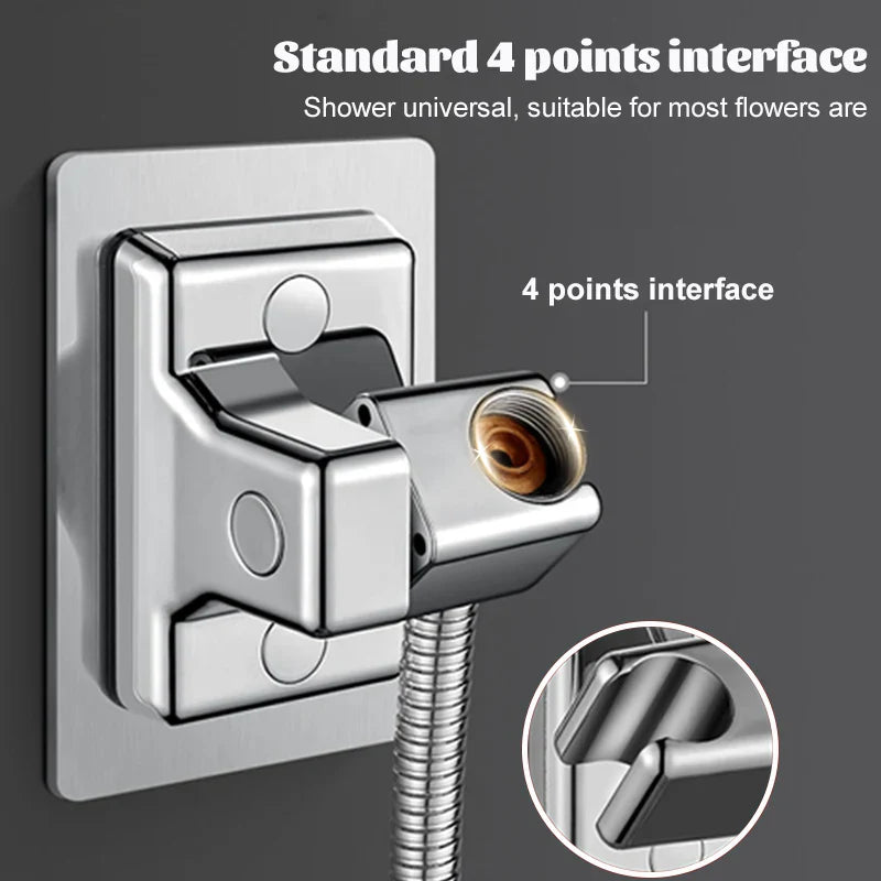 VEHHE Shower Head Holder Adjustable Wall Mounted Shower Holder Self-Adhesive Showerhead Handheld Bracket Bathroom Accessories