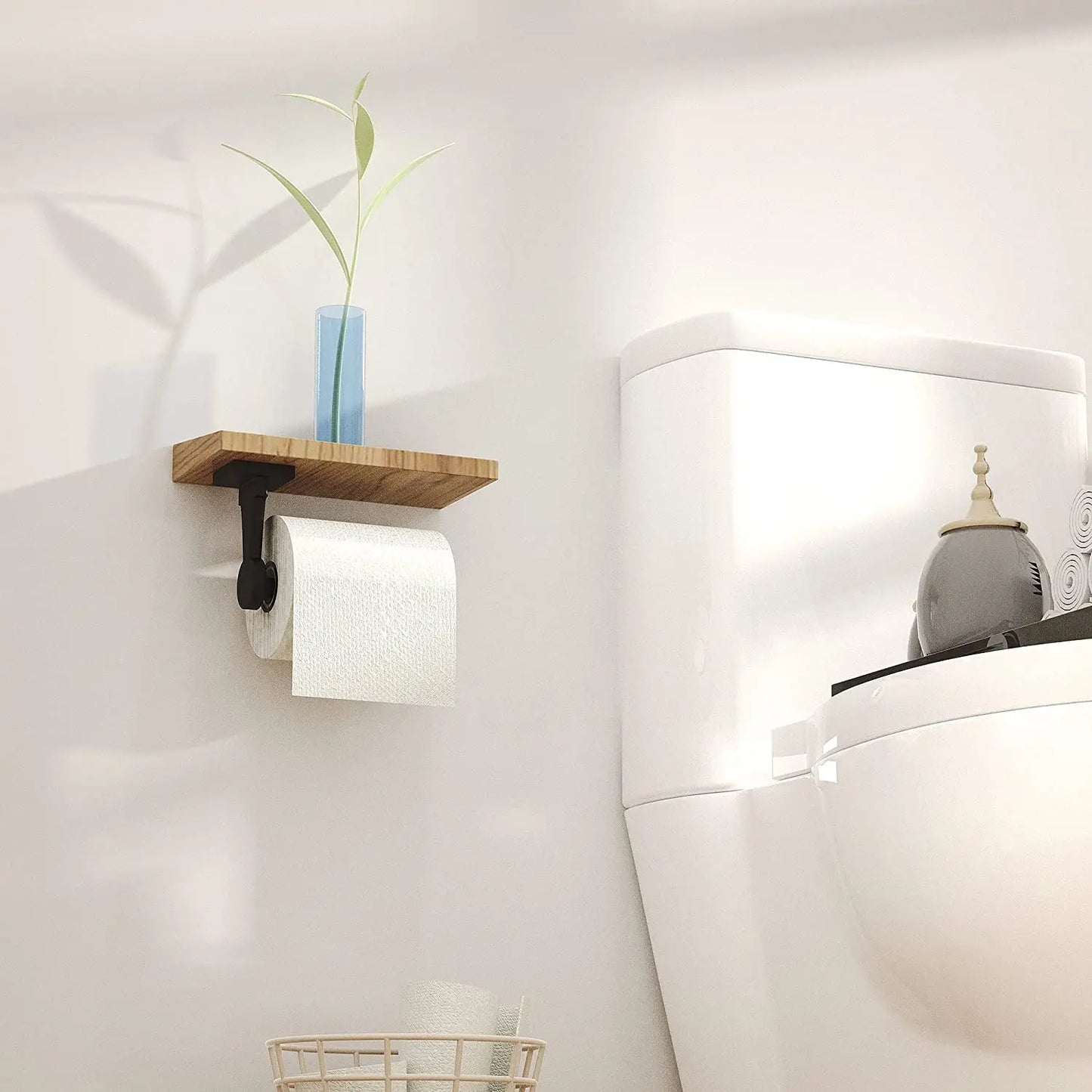VEHHE Toilet Paper Holder Wall Mounted Toilet Paper Roll Holder With Damping System Stainless Steel Towel Holder