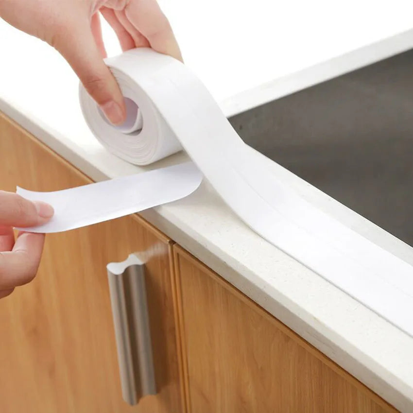 VEHHE 320cm Kitchen Self Adhesive Waterproof Sticker Sink Edge Tapes Bath Caulk Strip Waterproof Wall Sealing Tape Strips Mold Proof