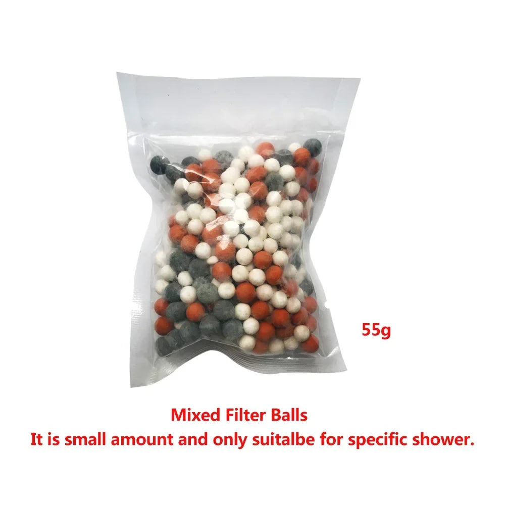 VEHHE Shower Head Replacement Beads Water Filter Purification Energy Anion Mineralized Negative Ions Ceramic Balls Bathroom Accessory