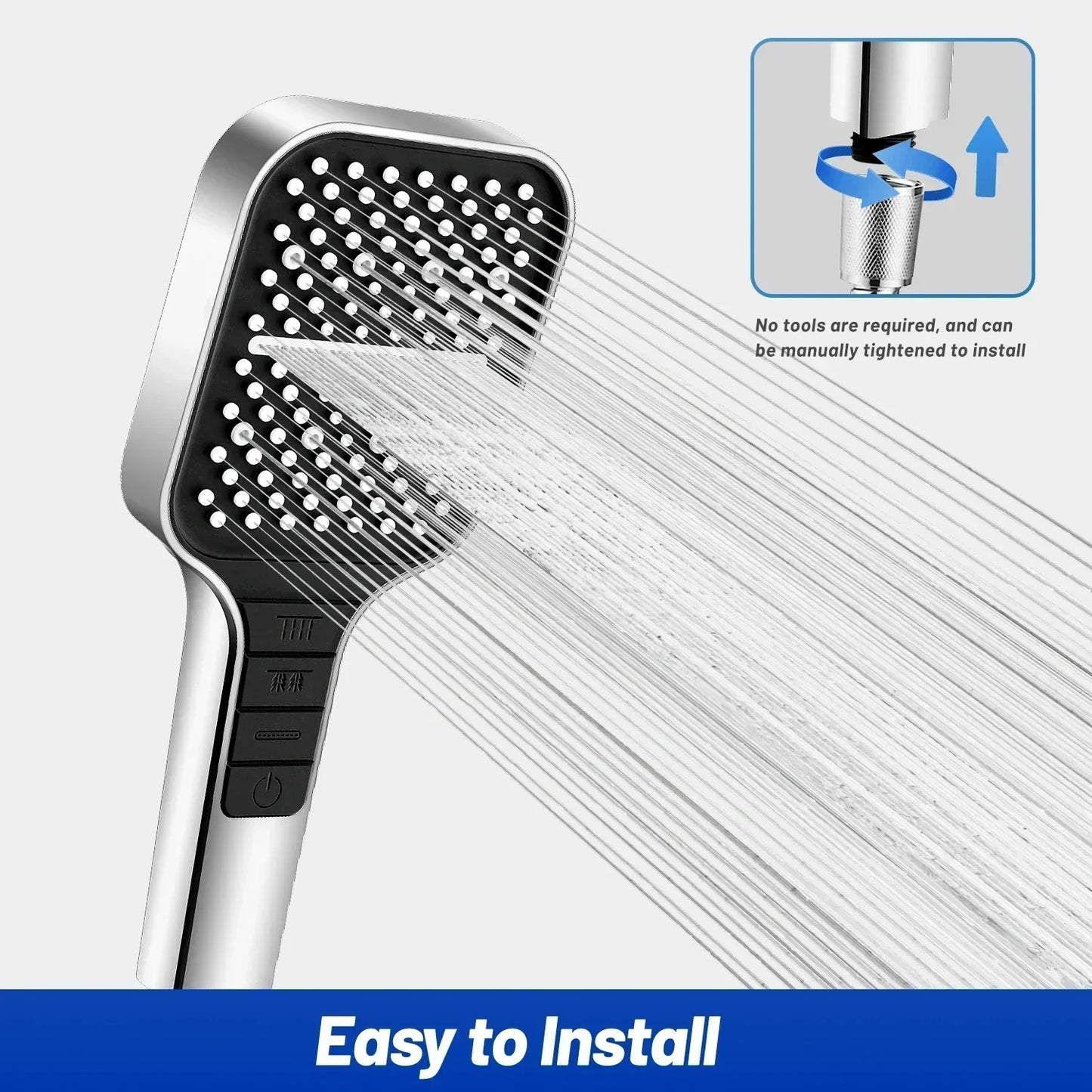 VEHHE® Rainfall 7 Modes Massage Shower Head