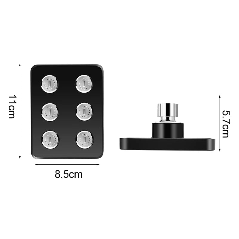 VEHHE Mini High Pressure Rainshower Magic Water Flow Rainfall Shower Head Water- saving Shower Bathroom Accessories