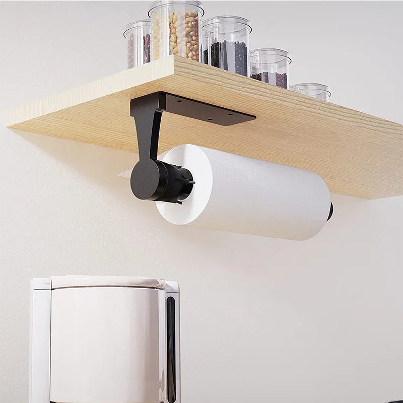 Vehhe New Toilet Paper Holder Kitchen Stainless Steel Tissue Paper Holder with Damping Effect Bathroom Single Hand Operate Racks