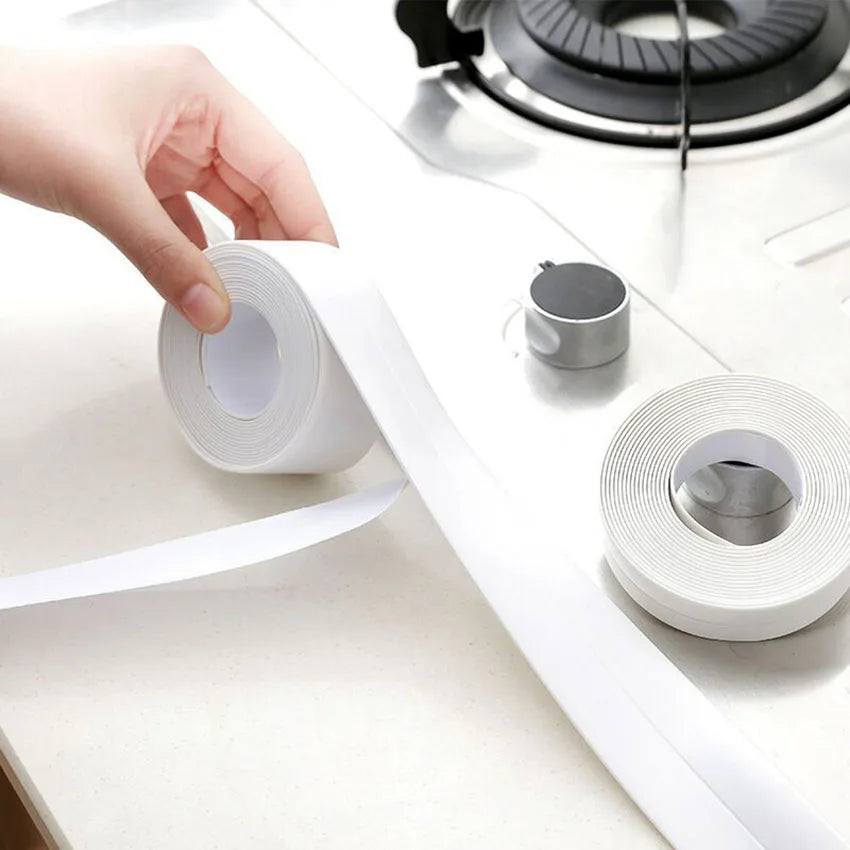 VEHHE 320cm Kitchen Self Adhesive Waterproof Sticker Sink Edge Tapes Bath Caulk Strip Waterproof Wall Sealing Tape Strips Mold Proof