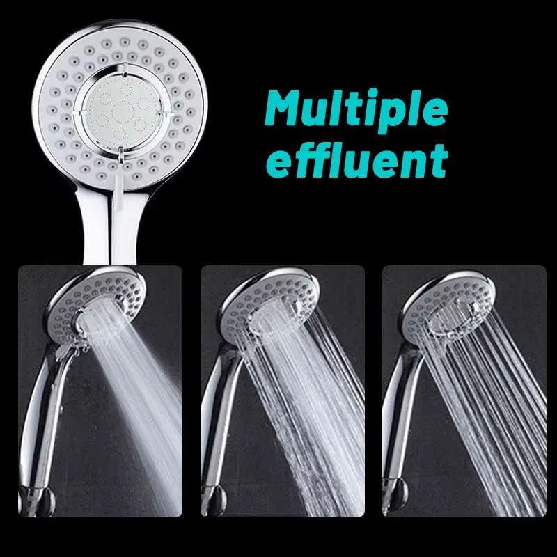 VEHHE 3 Adjustable High Pressure Water Saving Rainfall Shower Head Mist Massage ABS Showerhead Silicone Water Outlet Bathroom Shower