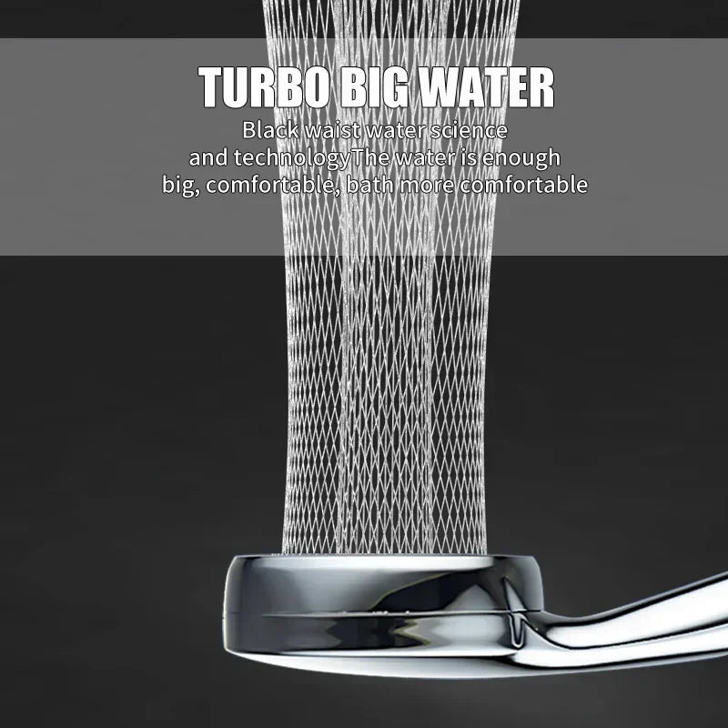 VEHHE High Pressure Water Saving Rainfall Shower Head Bathroom Accessories ABS Chrome Holder Showerhead Bathroom Accessories