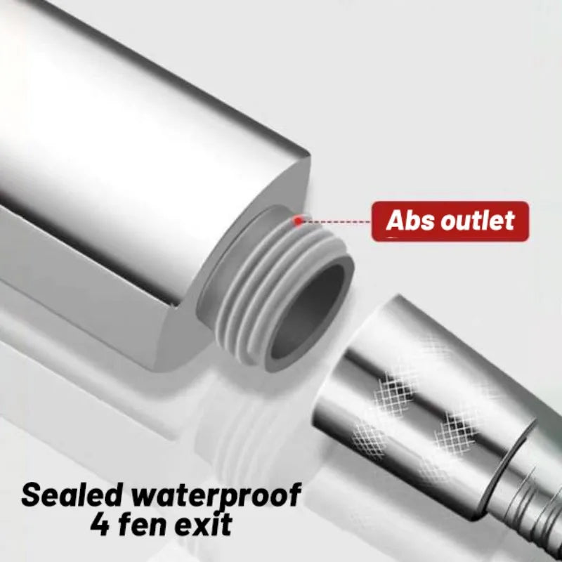 VEHHE Square Large Flow Rain Shower Head 3-speed Adjustable Rain Drenching Mode High Pressure Head Shower Bathroom Handheld Shower