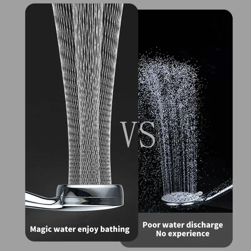 VEHHE High Pressure Water Saving Rainfall Shower Head Bathroom Accessories ABS Chrome Holder Showerhead Bathroom Accessories