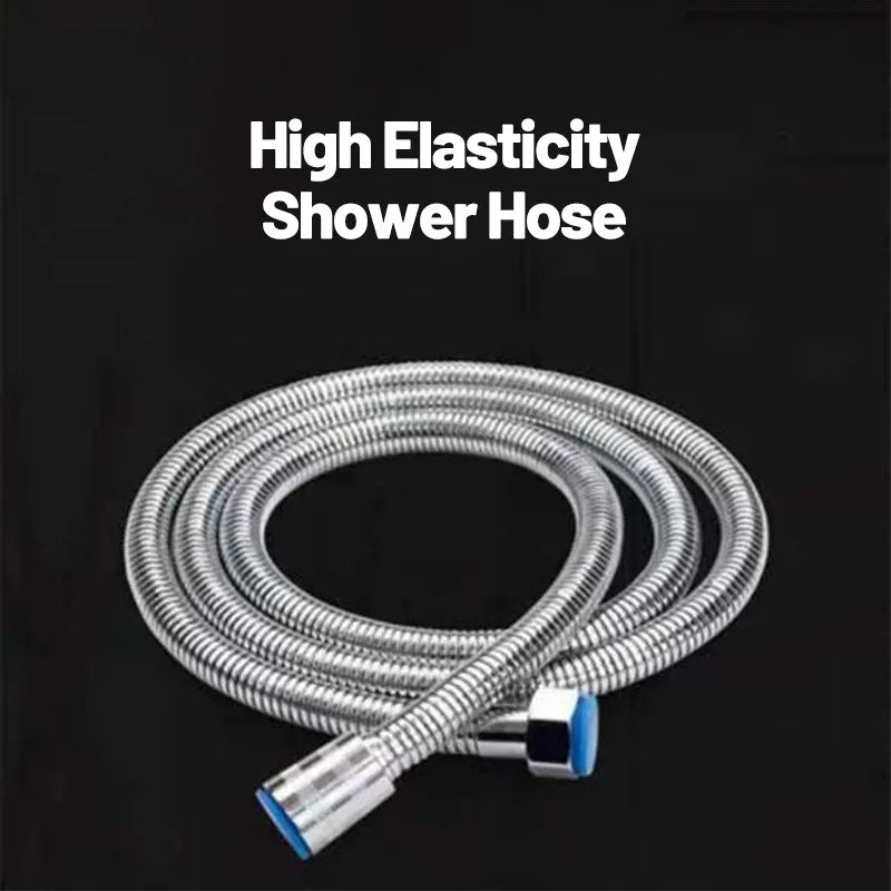 VEHHE 145cm Hose High Density Shower Stainless Steel Brass Connection Pipe Plumbing Hose Bathroom Replacement Flexible Water Pipe
