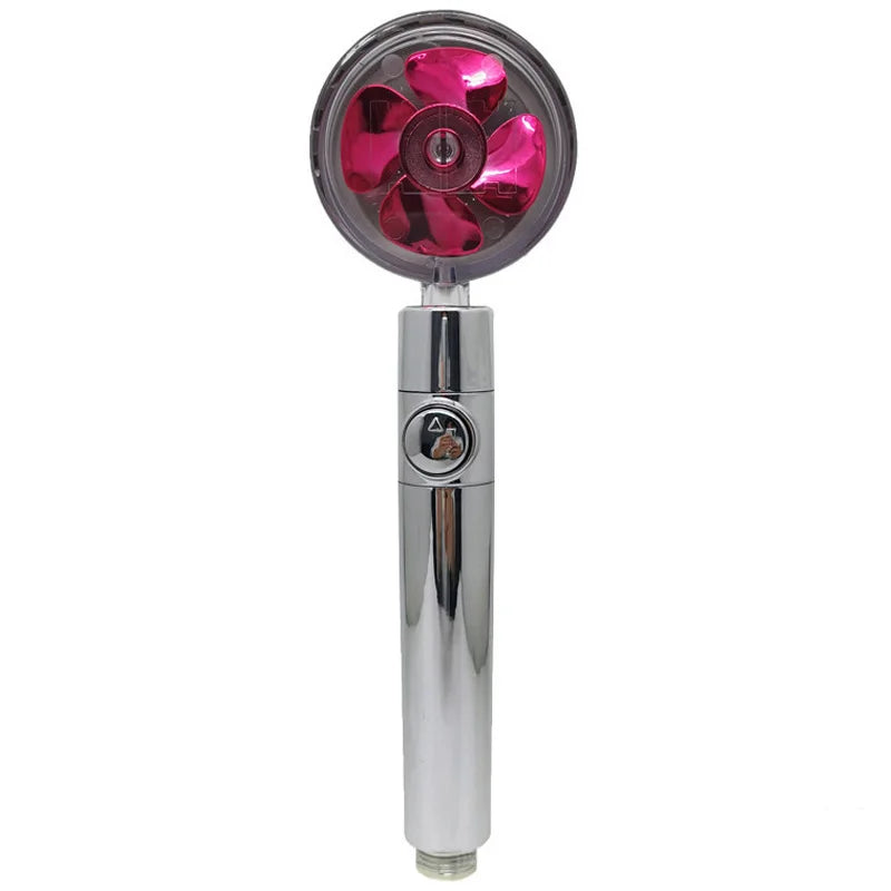 VEHHE Propeller Driven Handheld Shower Head High Pressure Water Saving Premium Turbocharged for Bathroom Accessaries Shower