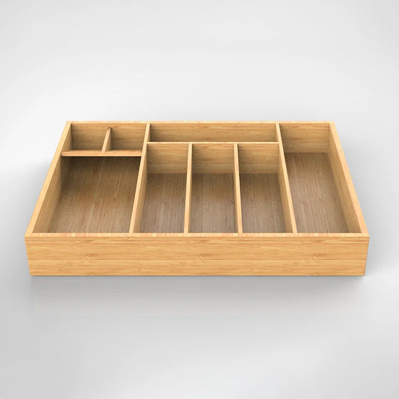 VEHHE Bamboo Kitchen Utensil Holders racks Drawer Tableware Storage Box Wood Organizer Kitchen Tools Knife Fork Spoon Case Container